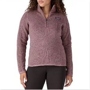 Patagonia Women's Better Sweater 1/4 Zip Pullover Color: Stormy Mauve